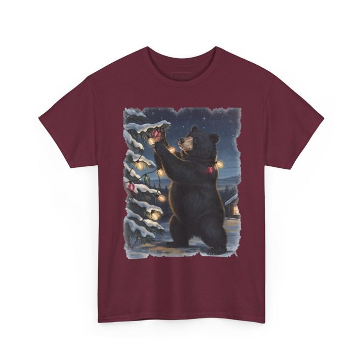 Black Bear Christmas t-shirt mockup
