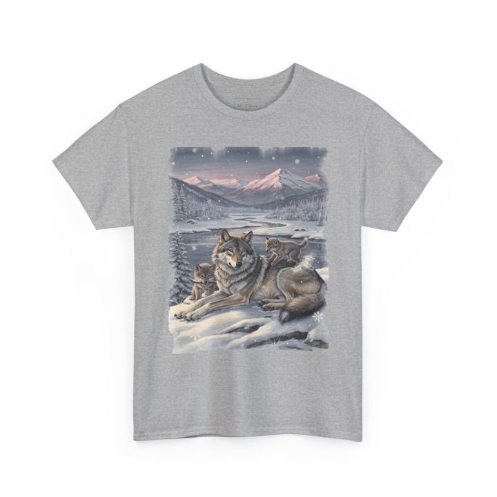 Gray Wolf Family t-shirt mockup